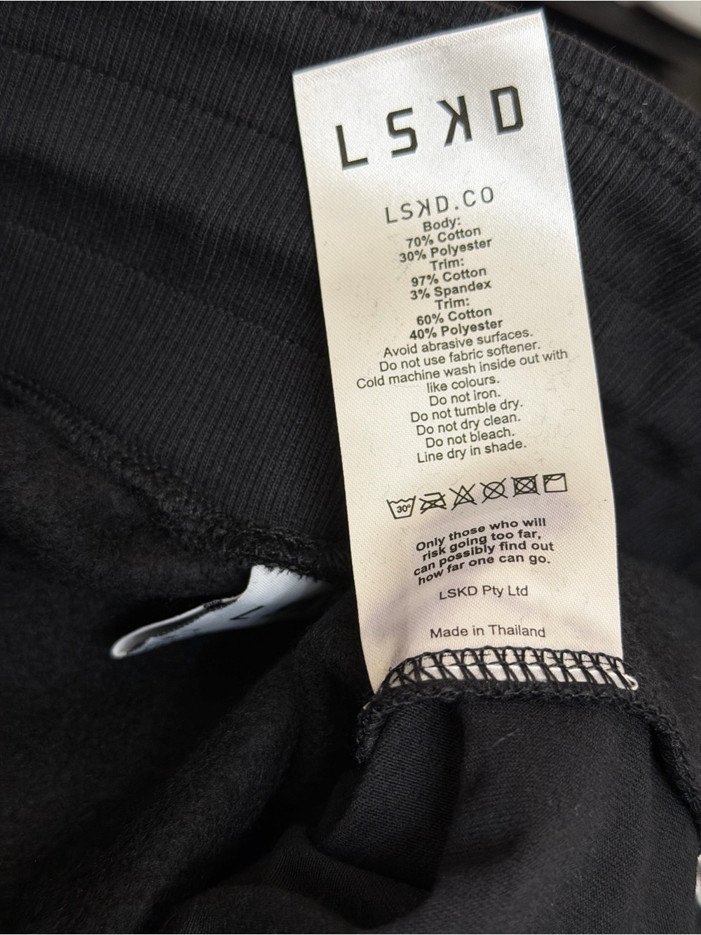 LSKD Go-To Wide Leg Track Pant in Black, Size Small - Picture 12 of 13
